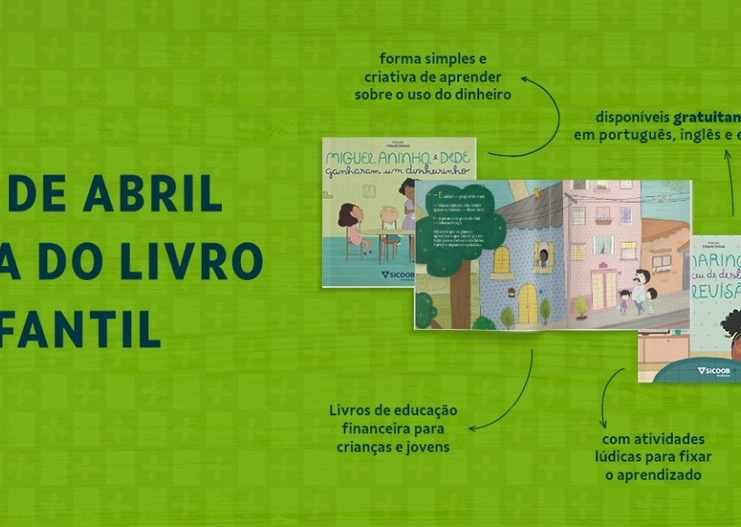 Instituto Sicoob reforça importância da educação financeira infantil com os livros da ‘Coleção Financinhas’